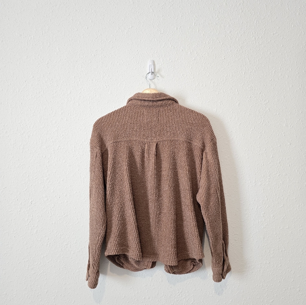 Altar'd State Brown Textured Button Up Shacket XS - Picture 5 of 7